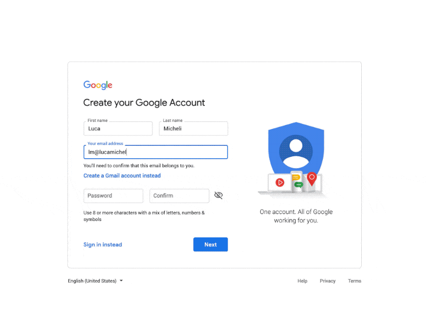 set gmail custom picture