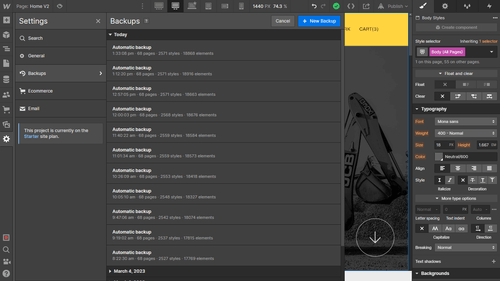 Backups - Construcfy X Webflow Template