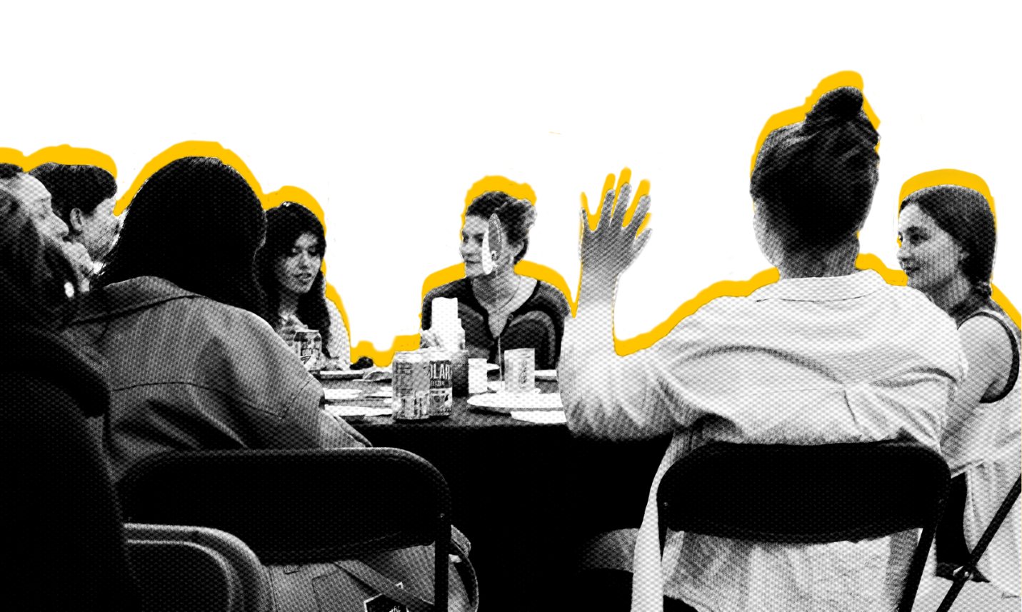 realtalk@MIT conversation participants discussing around a table