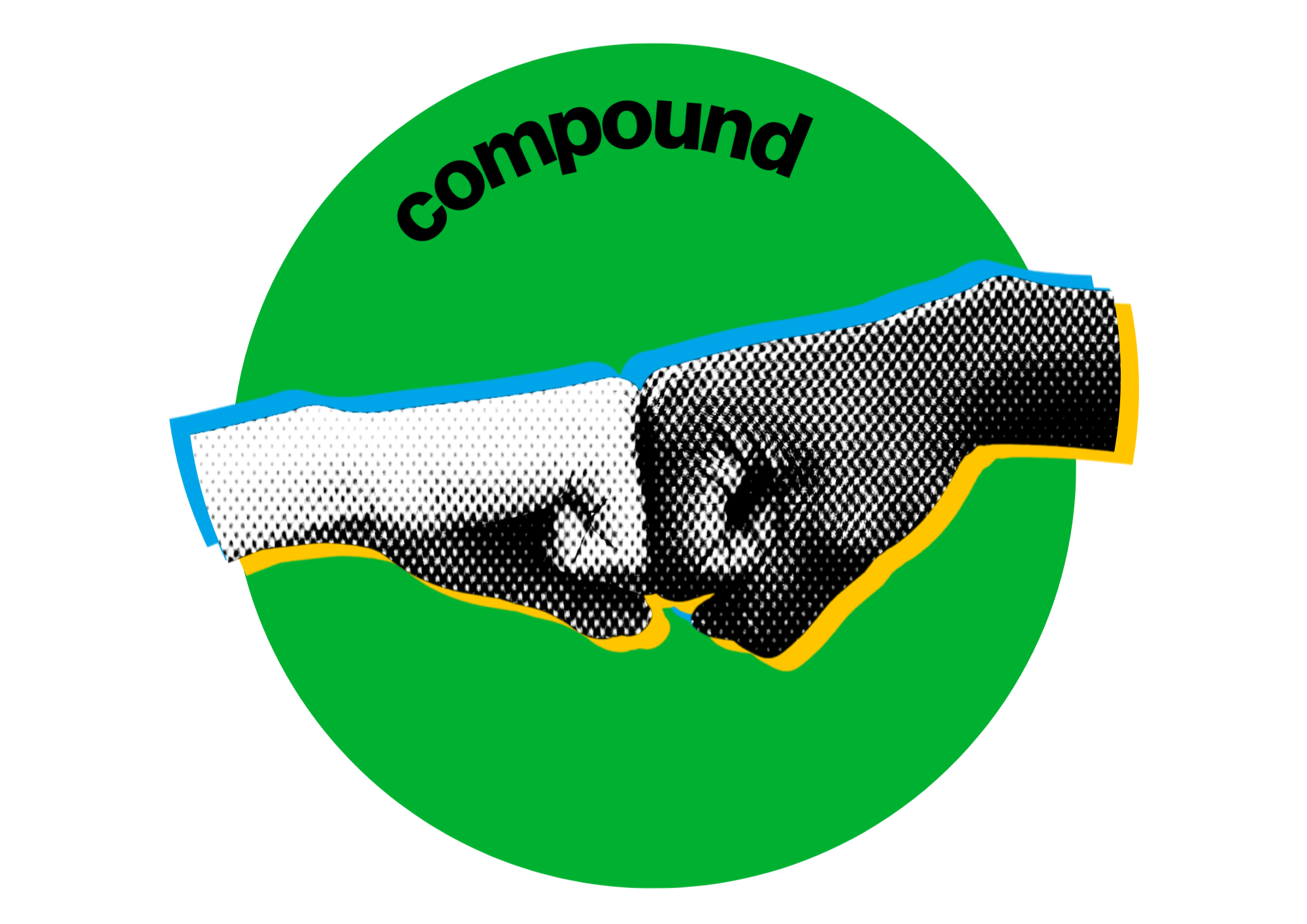 Four hands of different skin tones stacked together over a blue circle with the word performance curved along the bottom.