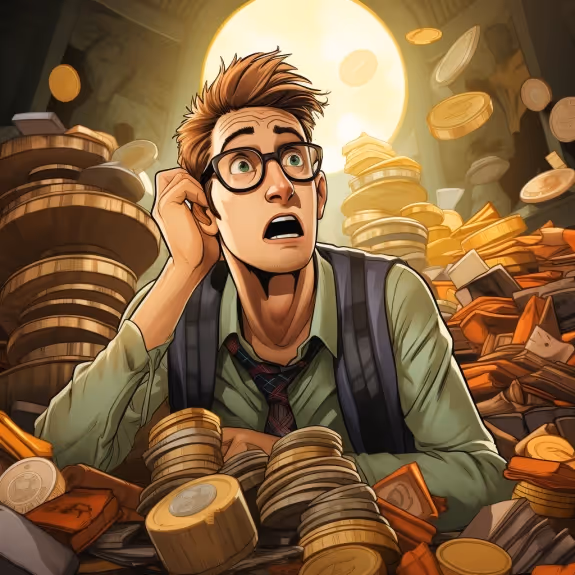 A dynamic, visually compelling image depicting the intersection of blockchain technology, AI, and the world of crypto recruitment. Stablecoin Drama