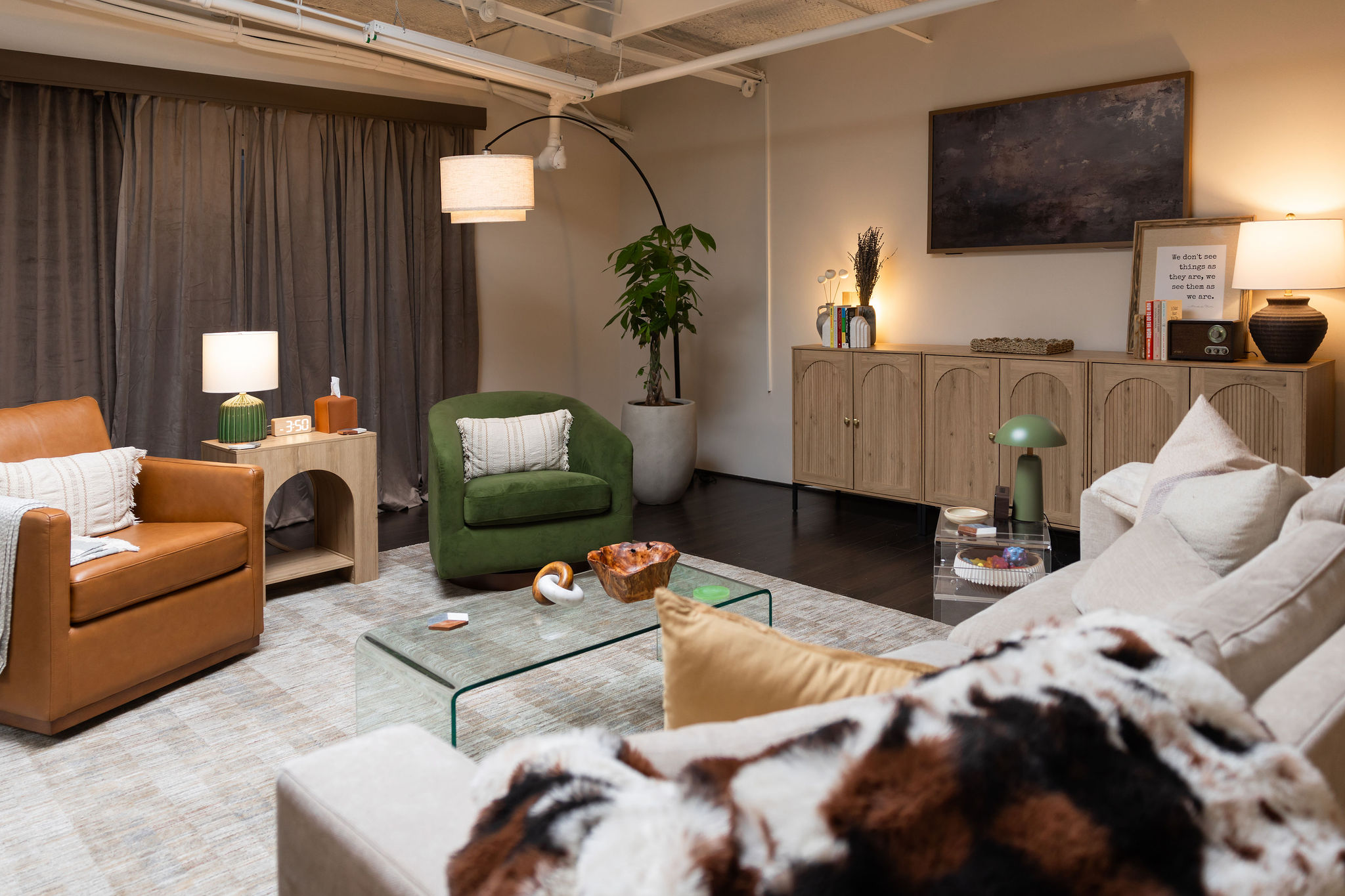 office couch with throw pillows