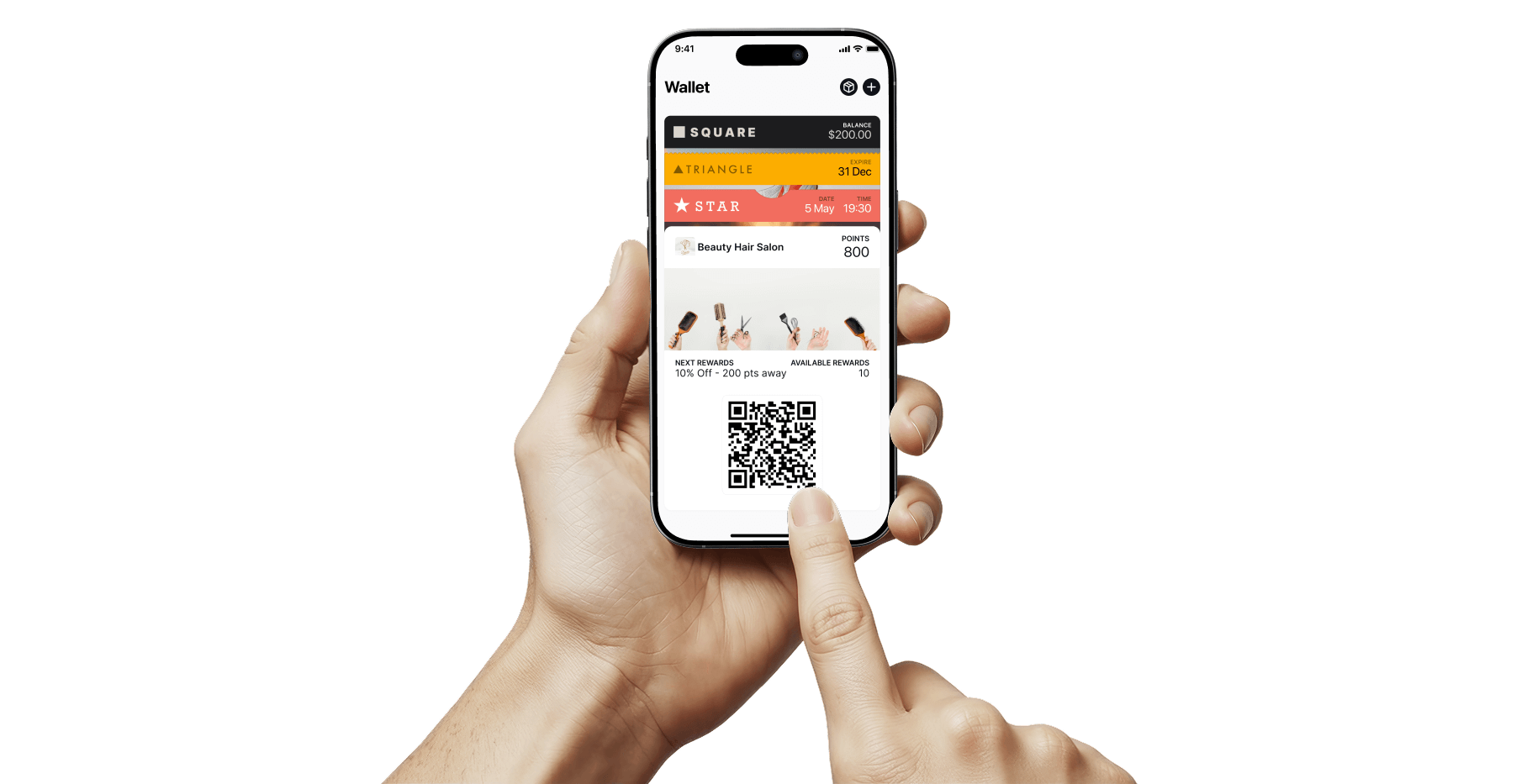 Worthify salon loyalty card saved to Apple Wallet, ready for the next visit.