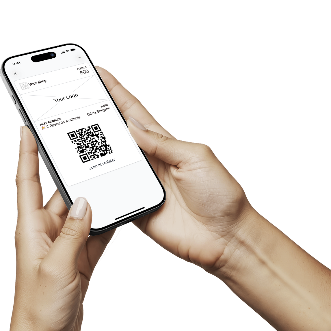 Smartphone displaying a branded wallet pass as a direct communication channel for businesses