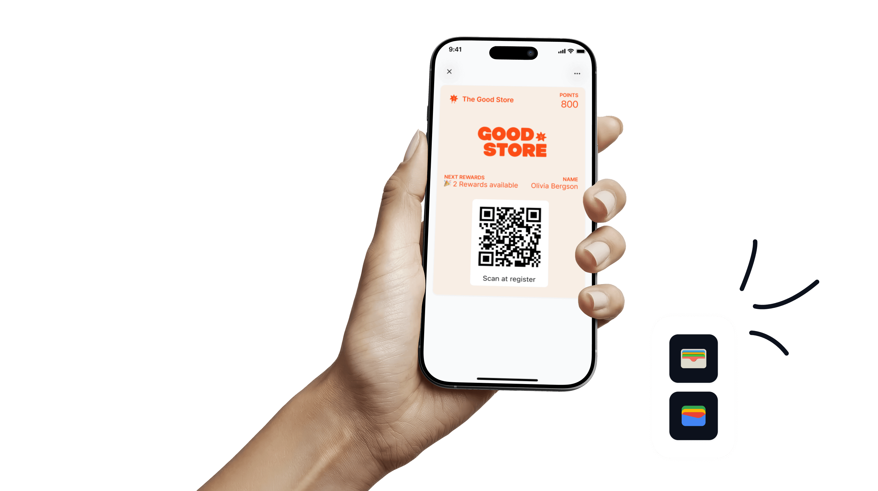 Digital wallet pass saved on a customer’s phone enabling direct marketing without apps or email lists