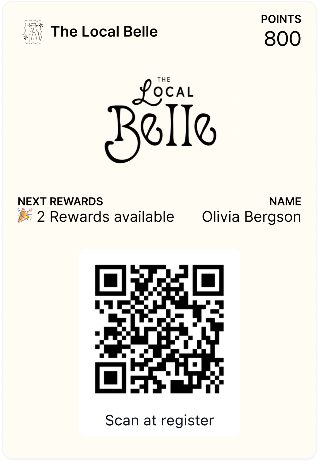 Boutique digital Apple and Google wallet pass