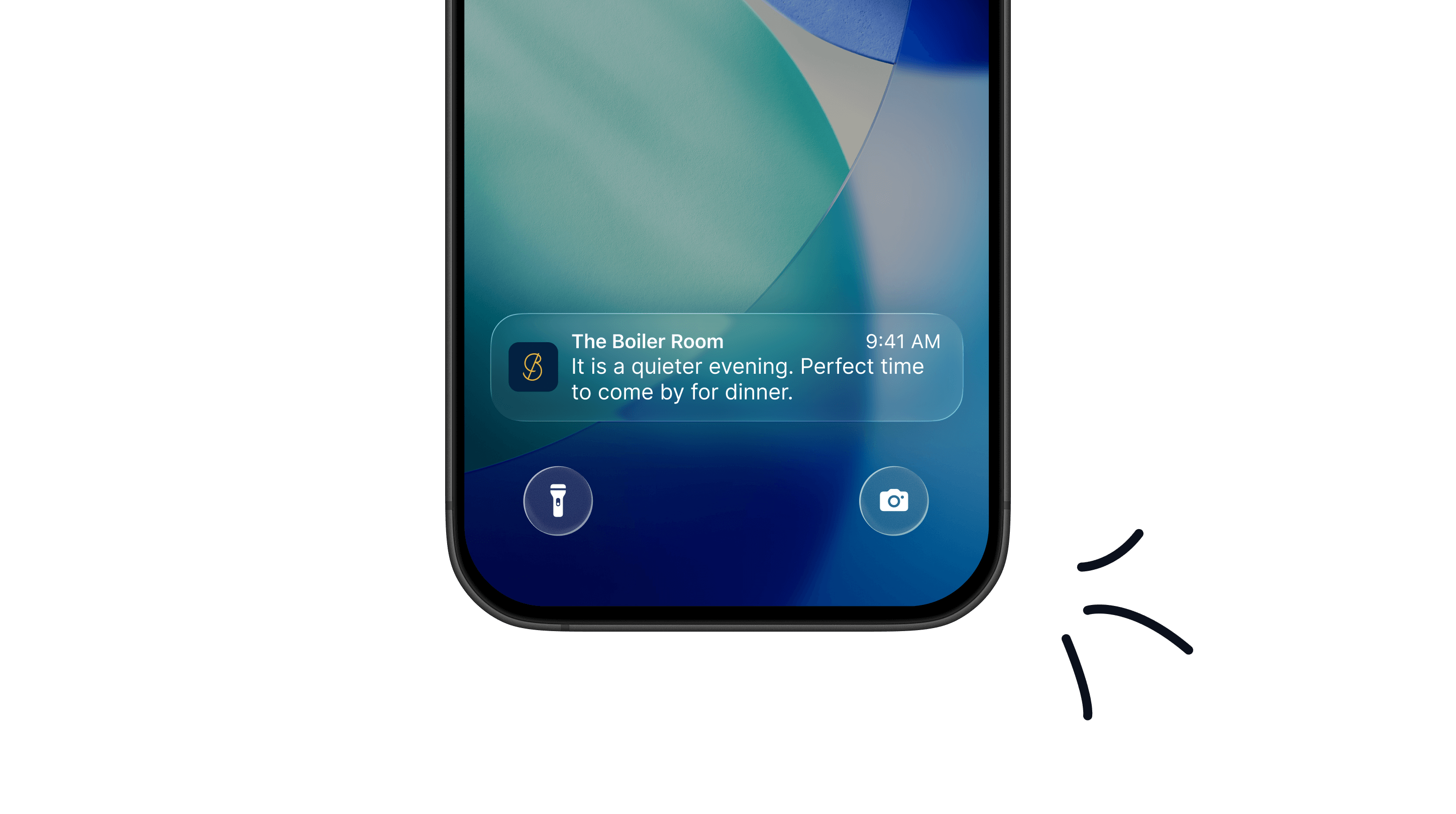 Restaurant sending a direct wallet message encouraging guests to return without discounts