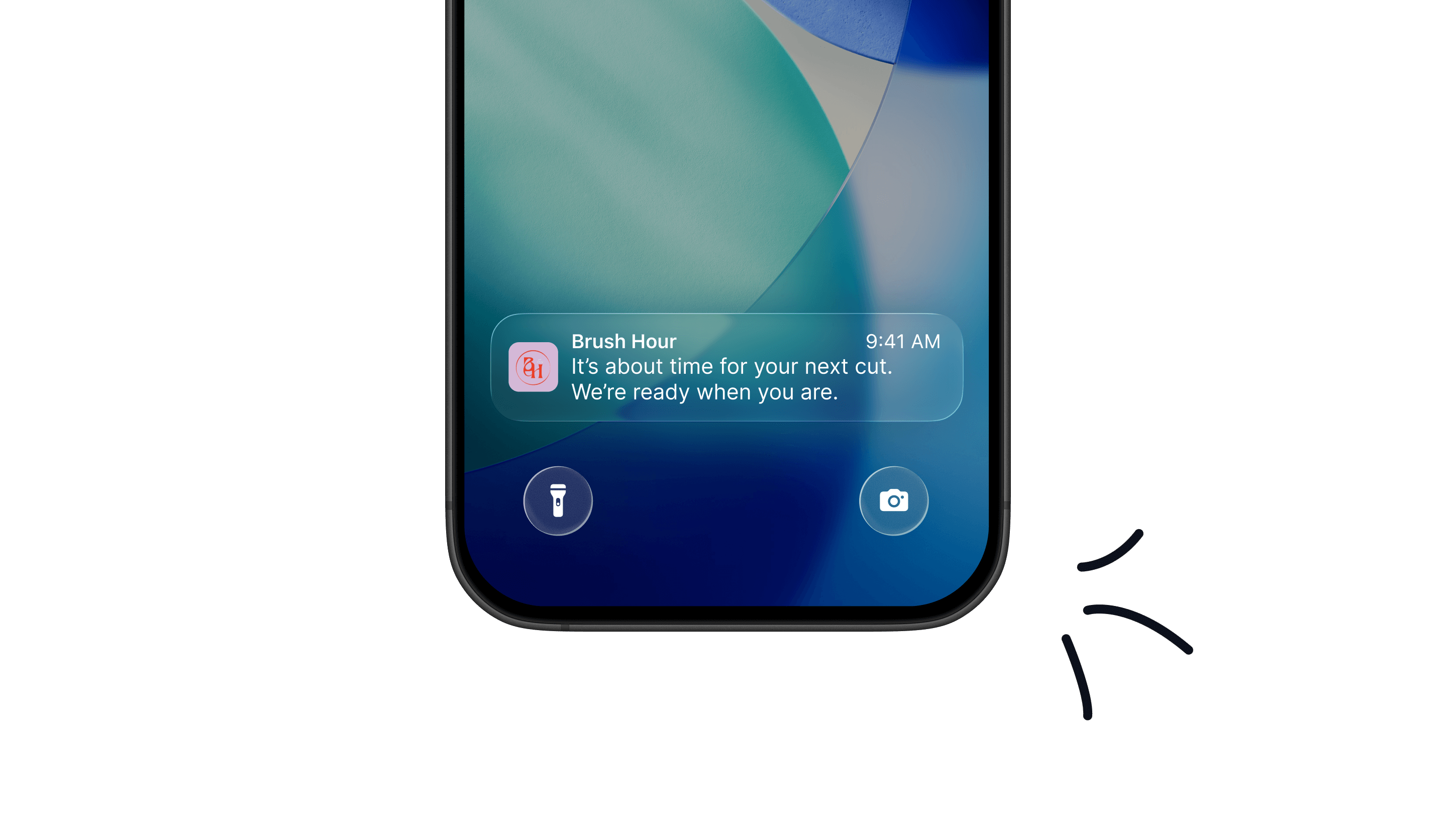 Salon sending a direct wallet message reminding a client it is time for their next appointment