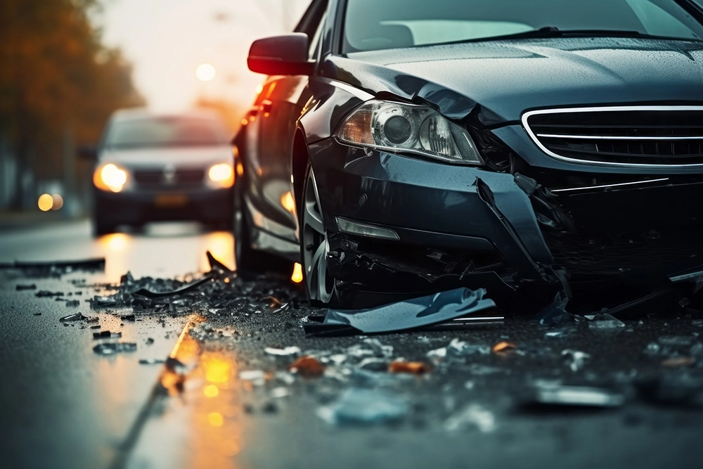 An auto accident.
