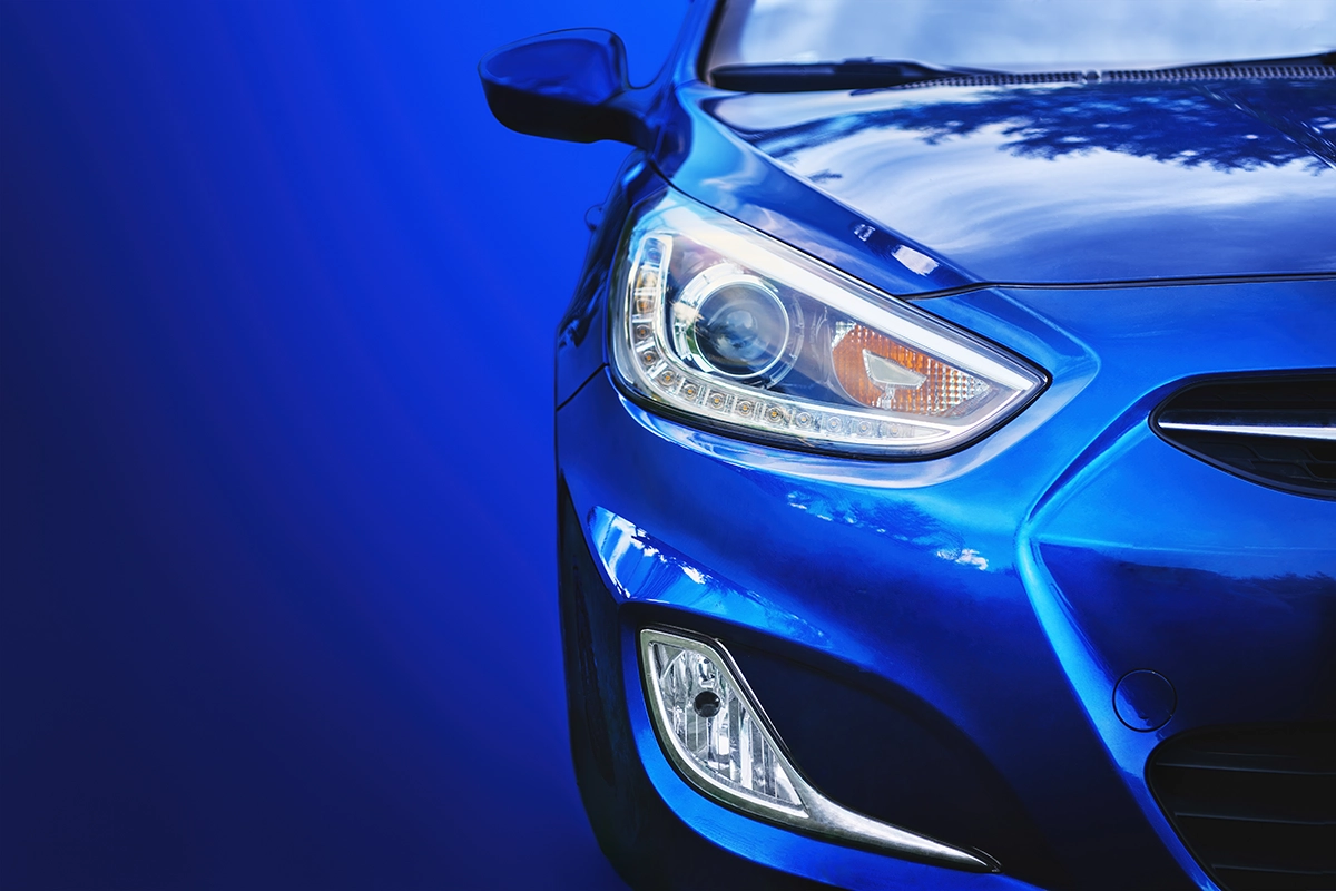 Beautiful and clear headlight lens restoration.
