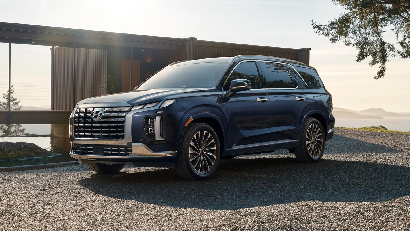 A modern Hyundai on the coast.