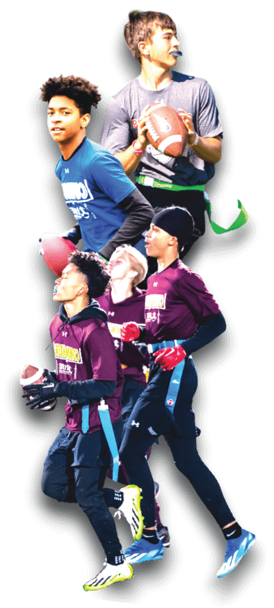 Talented flag football athletes in action