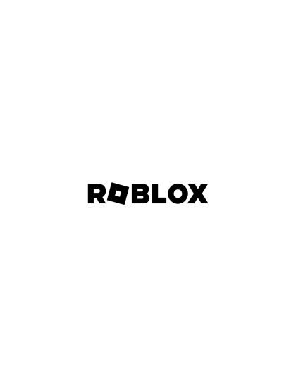 Roblox logo with a tilted square forming the letter O in black on white background.
