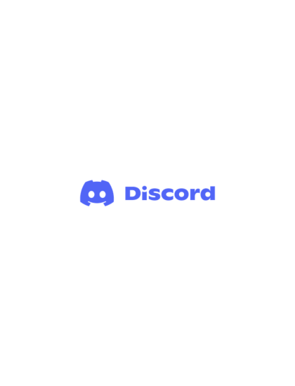 Discord logo with the company name in blue text and a game controller icon.