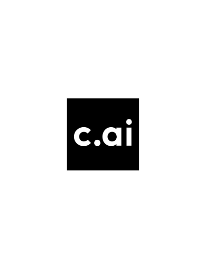 c.ai brand logo with white text on a black square background.