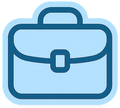 Business briefcase icon representing professional services automation
