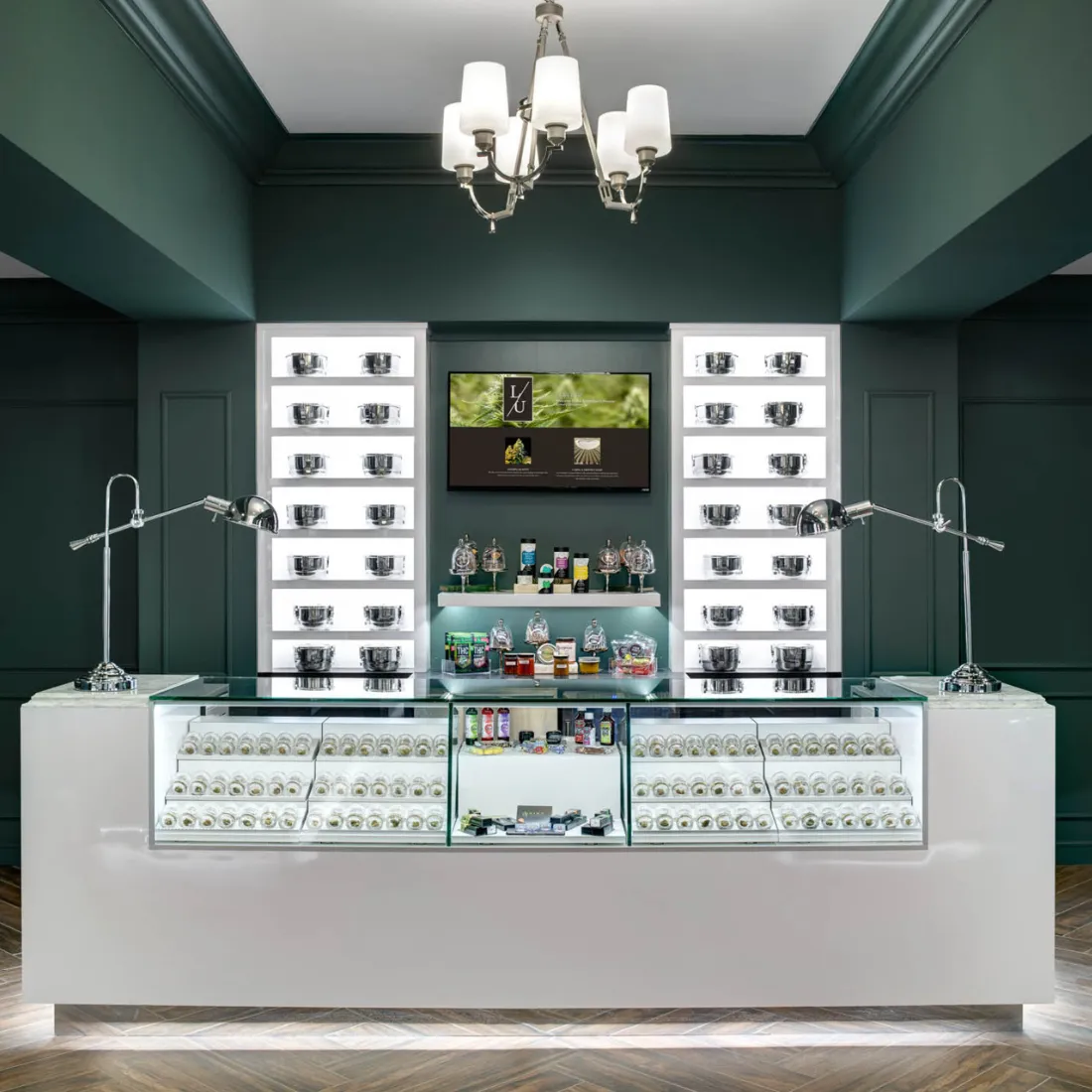 beautiful interior of a dispensary franchise