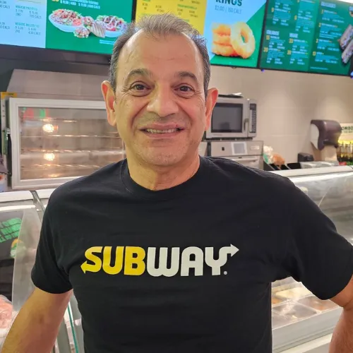 Subway restaurant franchise owner photo