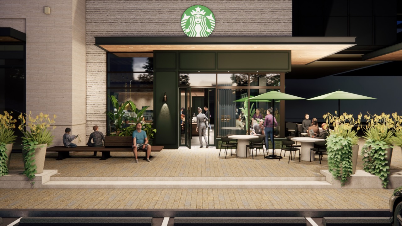 future starbucks store render image
