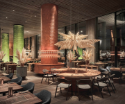 Interior of brand new restaurant