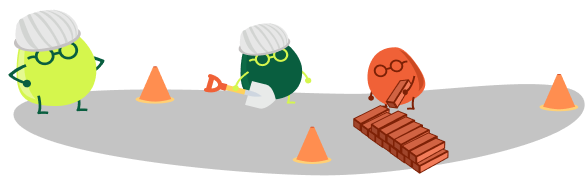 A green cartoon character with a white hat and glasses. - Hopscotch Images