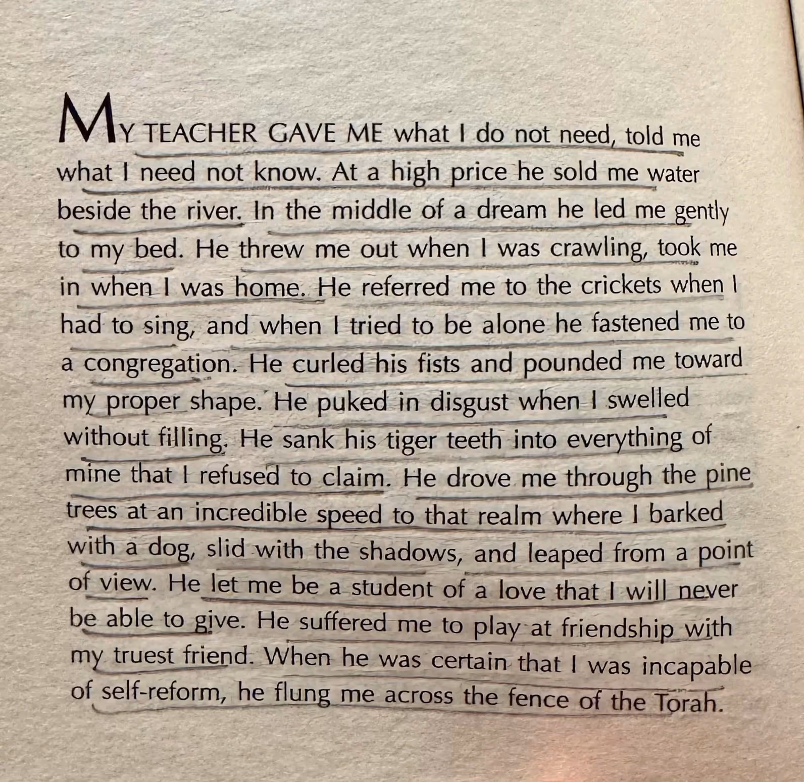 Poem from Book of Mercy by Leonard Cohen