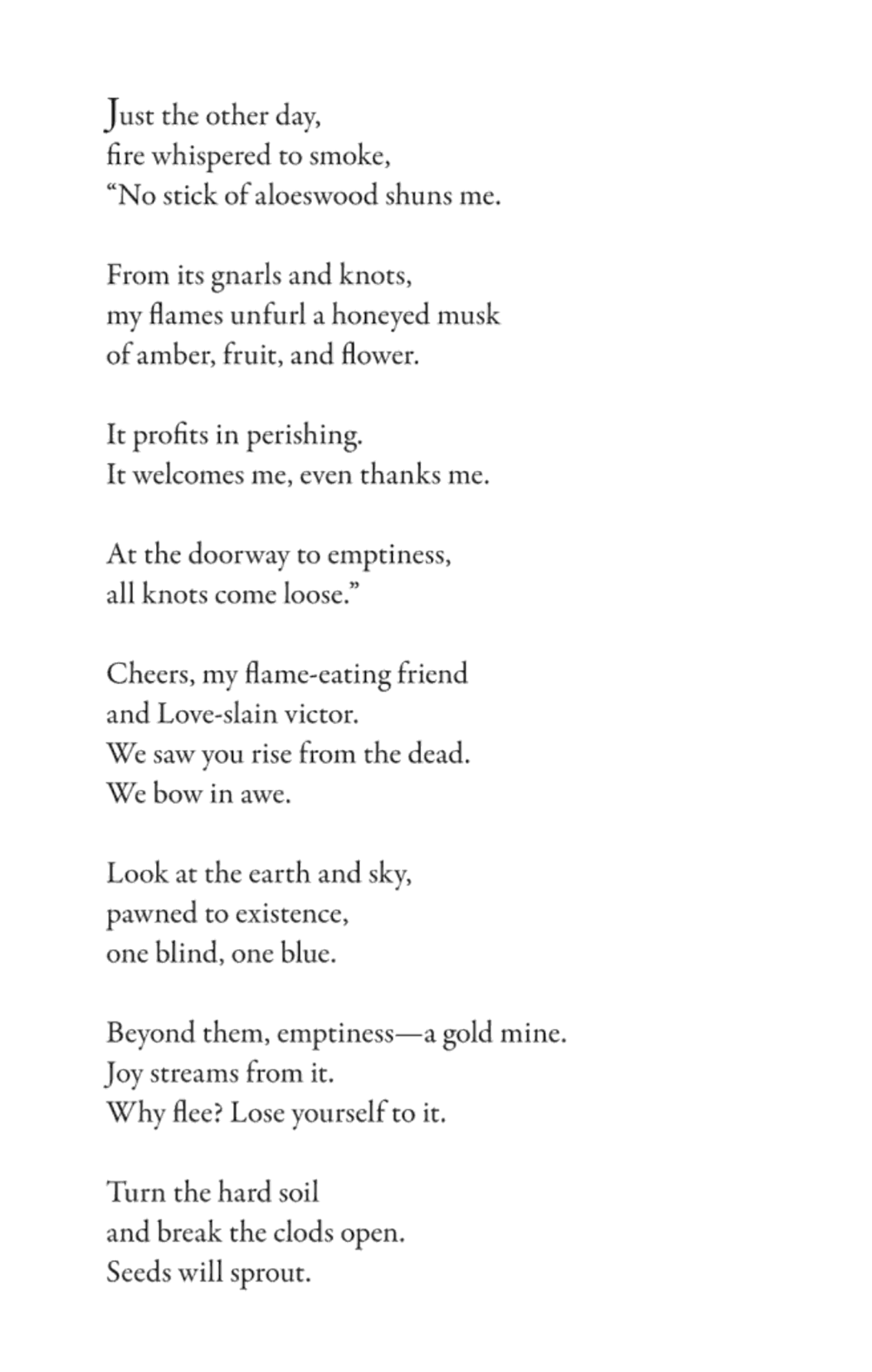 Rumi poem translation Haleh Liza Gafori