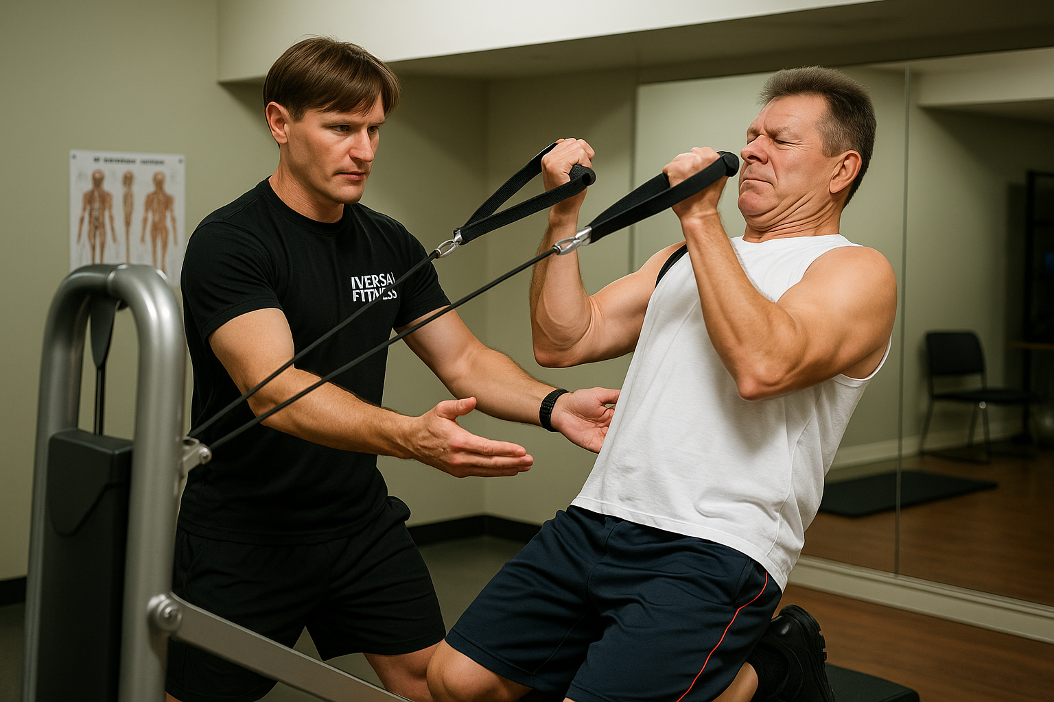Tsquared Personal Training in Vancouver helping a man over 40 improve mobility and flexibility with joint-friendly exercises