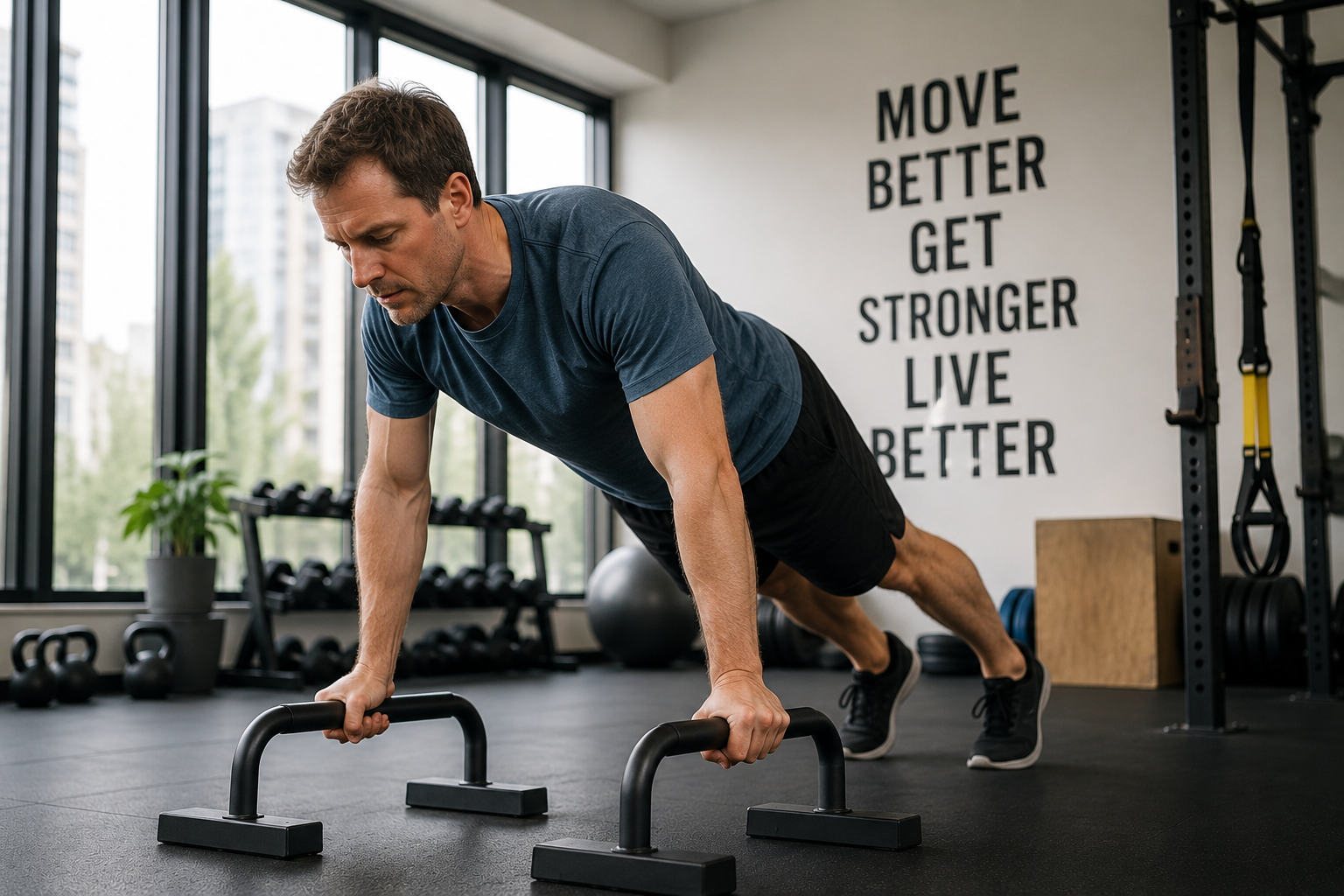 Personal trainer Yaletown guiding gravity training exercises for mobility and flexibility for athletes
