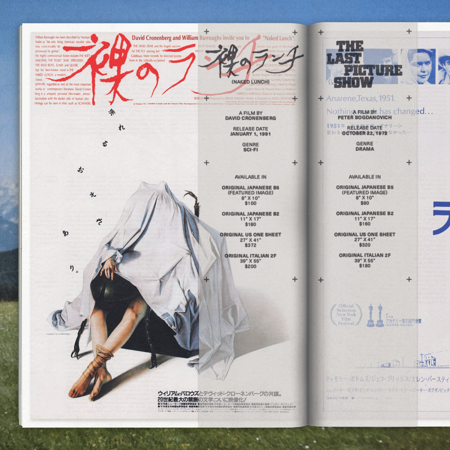 Magazine spread for B5 Posters