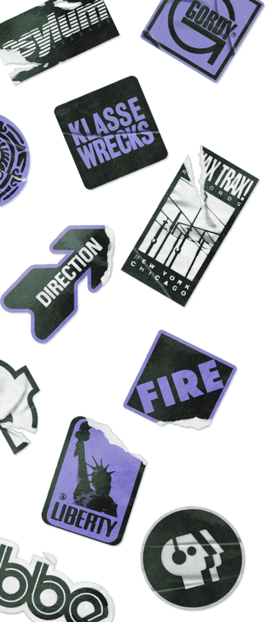Sticker decoration for Violet Radio