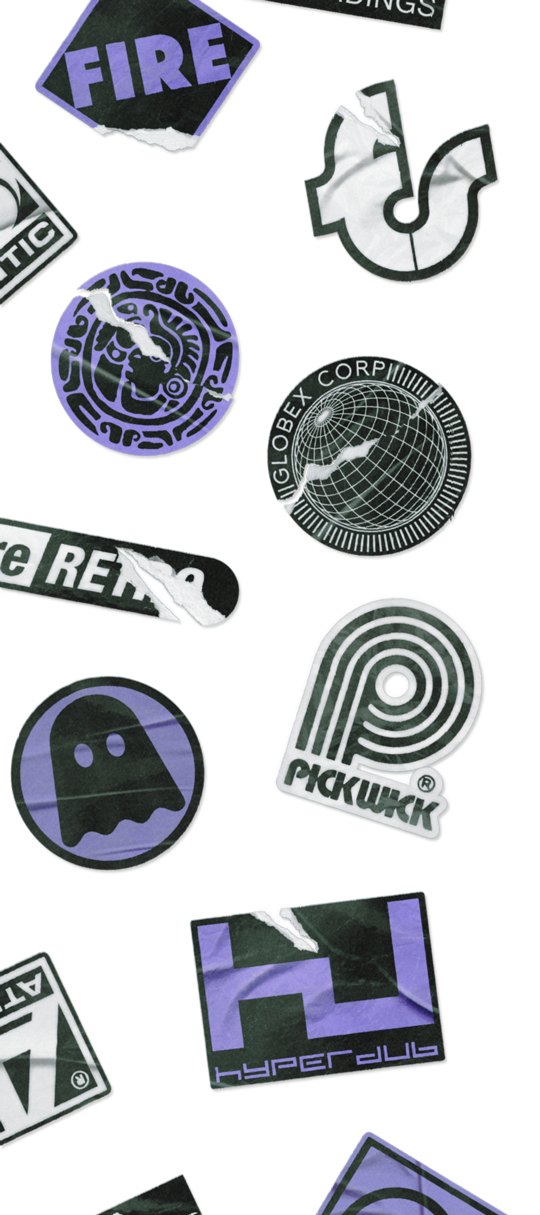 Sticker decoration for Violet Radio