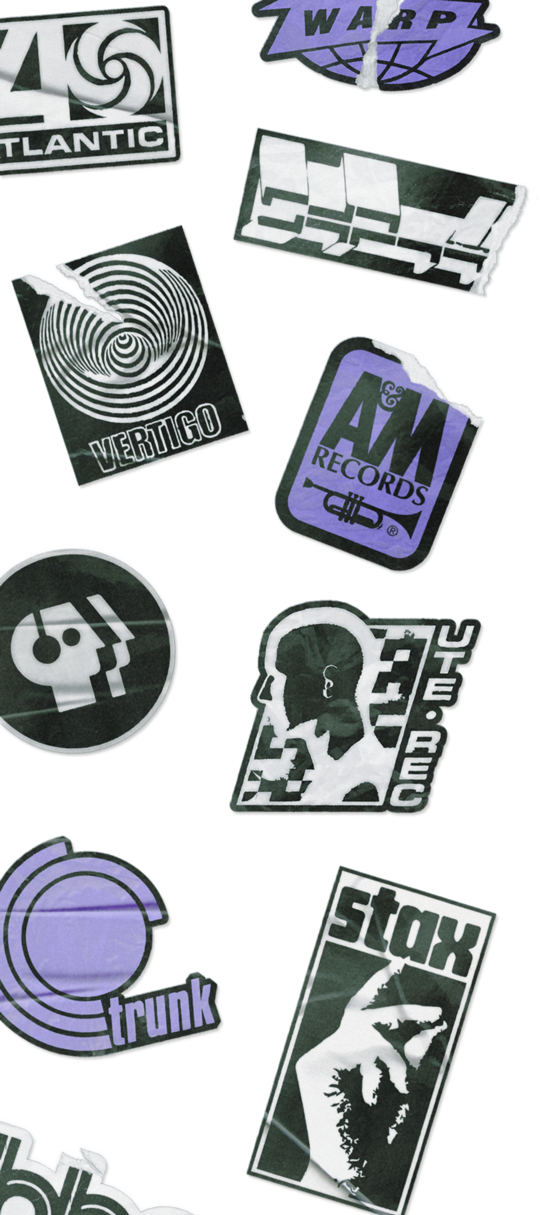Sticker decoration for Violet Radio