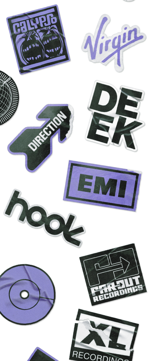 Sticker decoration for Violet Radio