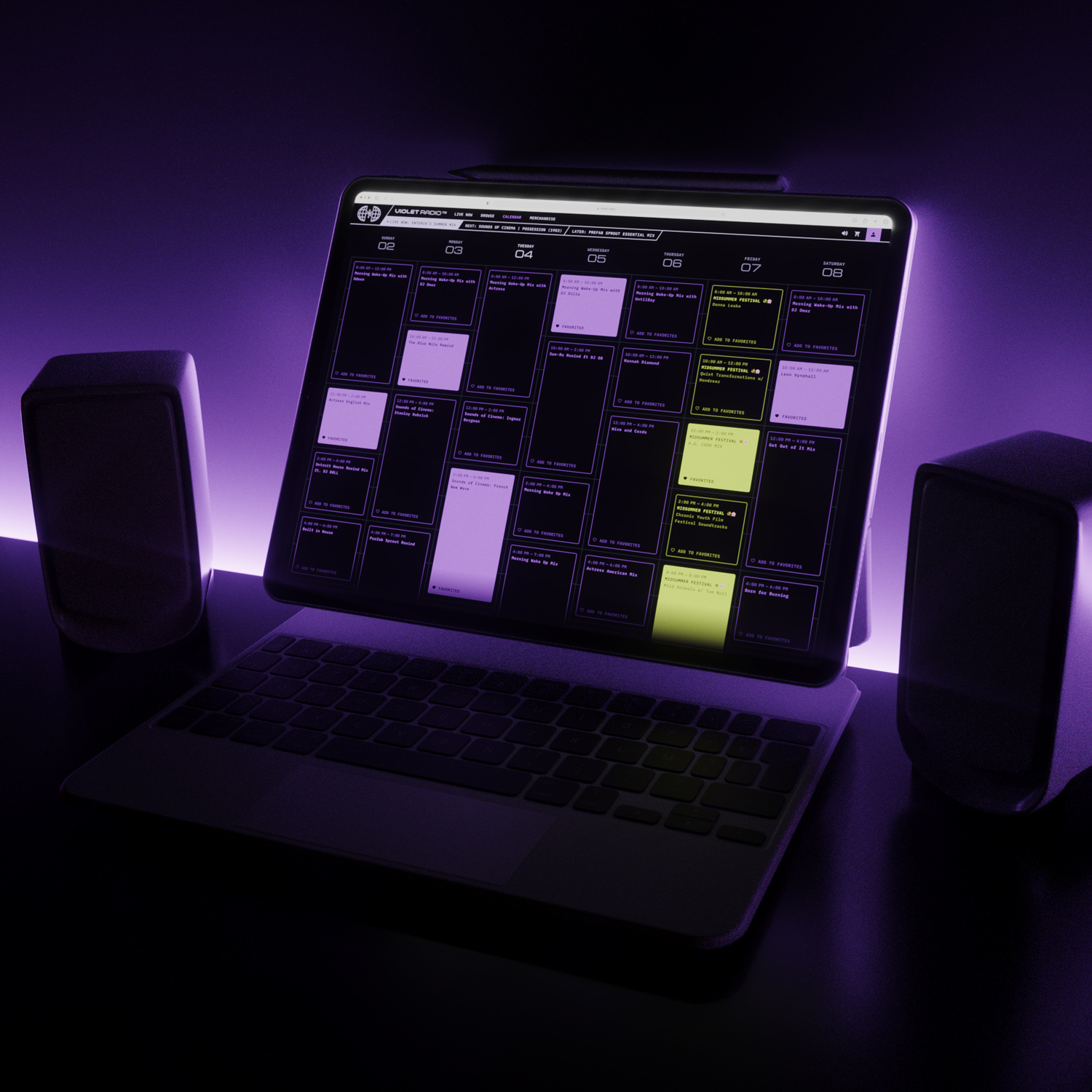 Calendar for Violet Radio