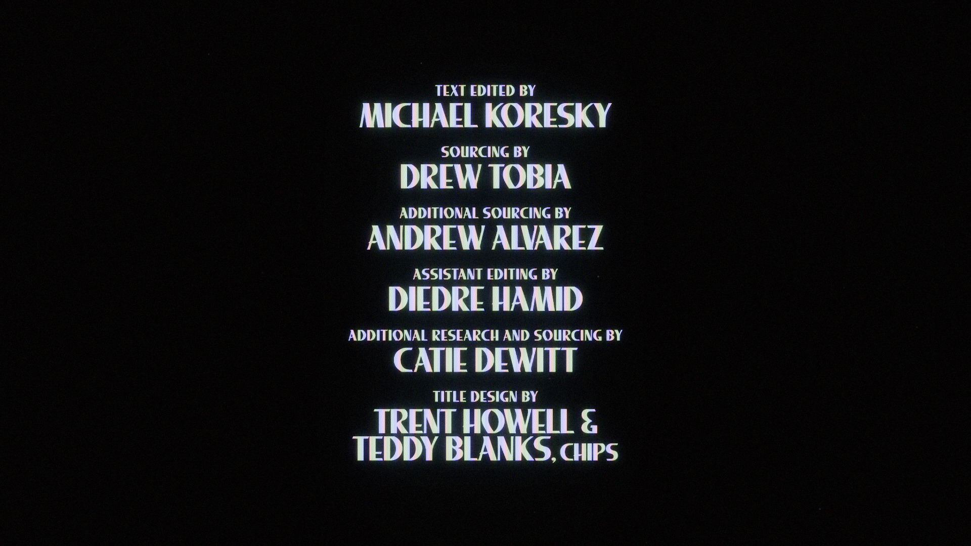 End Credits for Videoheaven