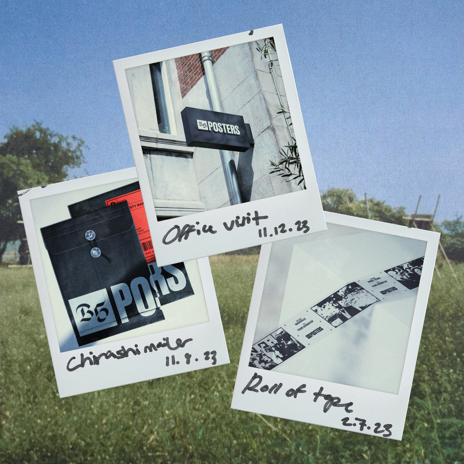 Polaroids for B5 Posters