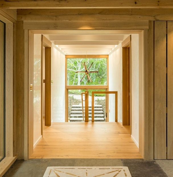 Cape Higgon hallway to lower level and side entrance 