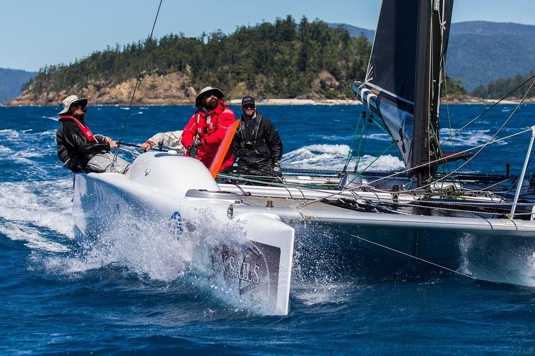 Ullman Sails won Division 1 of the Australian Multihull Championships - Photo: Andrea Francolini|Back in Black and High Voltage at Airlie Beach Race Week 2019 - Photo: Andrea Francolini|Evil Gnome won Division 2 of the Australian Multihull Championships sailed at Airlie Beach Race Week - Photo: Andrea Francolini|The Boat Works finished second best of the Extremes - Photo: Andrea Francolini