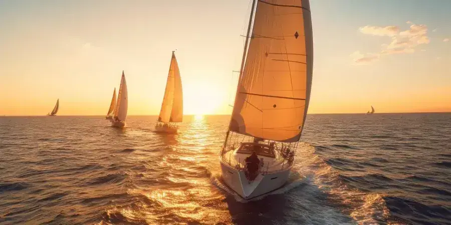 Twilight sailing in the Whitsundays