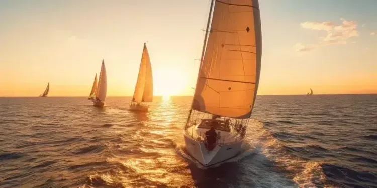 Twilight sailing in the Whitsundays