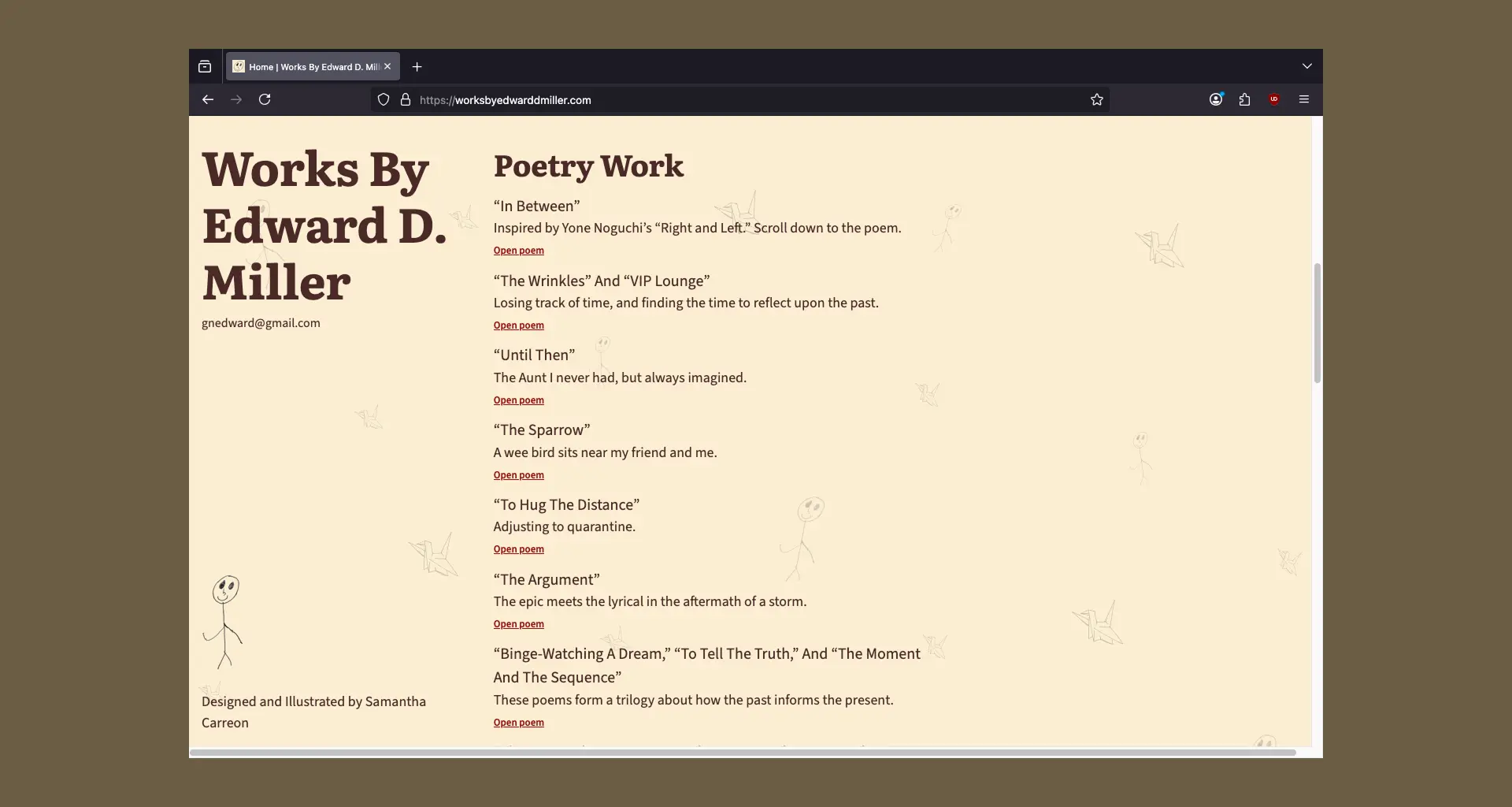 Highlight of final design of the client's website