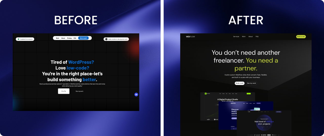 Before vs After Redesign