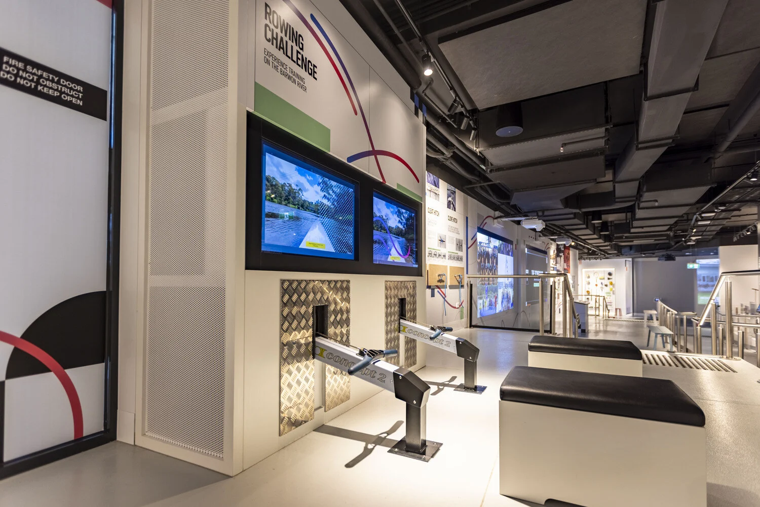 Celebrating local rowing history and Geelong’s coastal influence, visitors are able to simulate rowing on the Barwon River. 