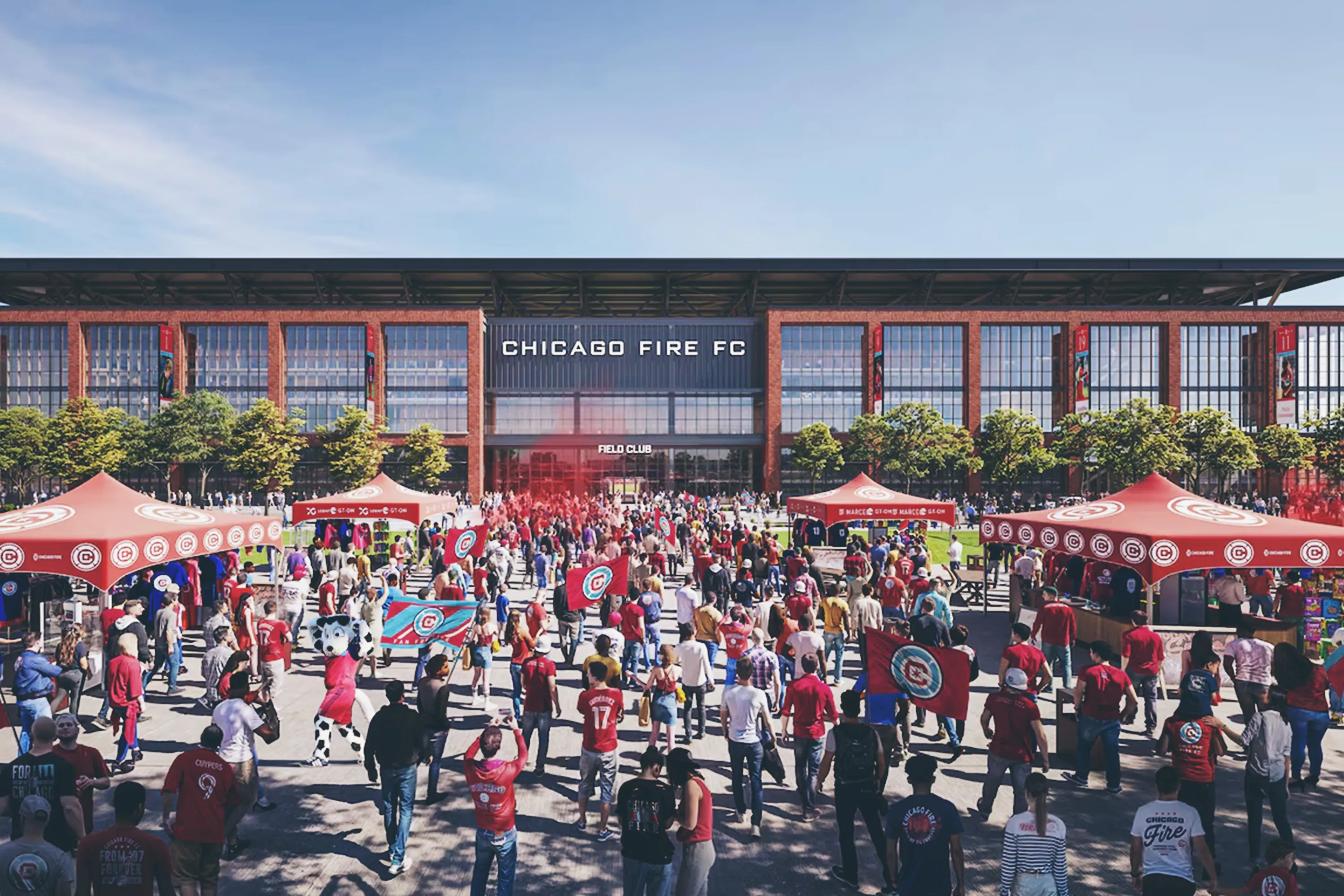 Fire Release Detailed Exterior Renderings of Proposed New Stadium