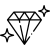Diamond glow icon
