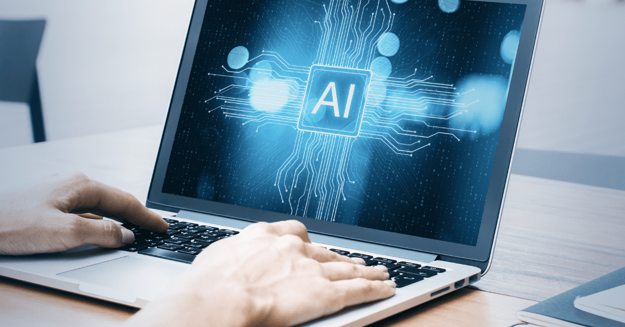 AI symbol on a computer screen