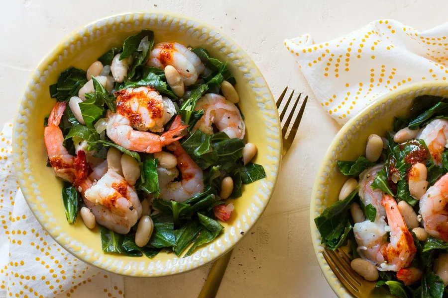 Catfish, Shrimp & Greens