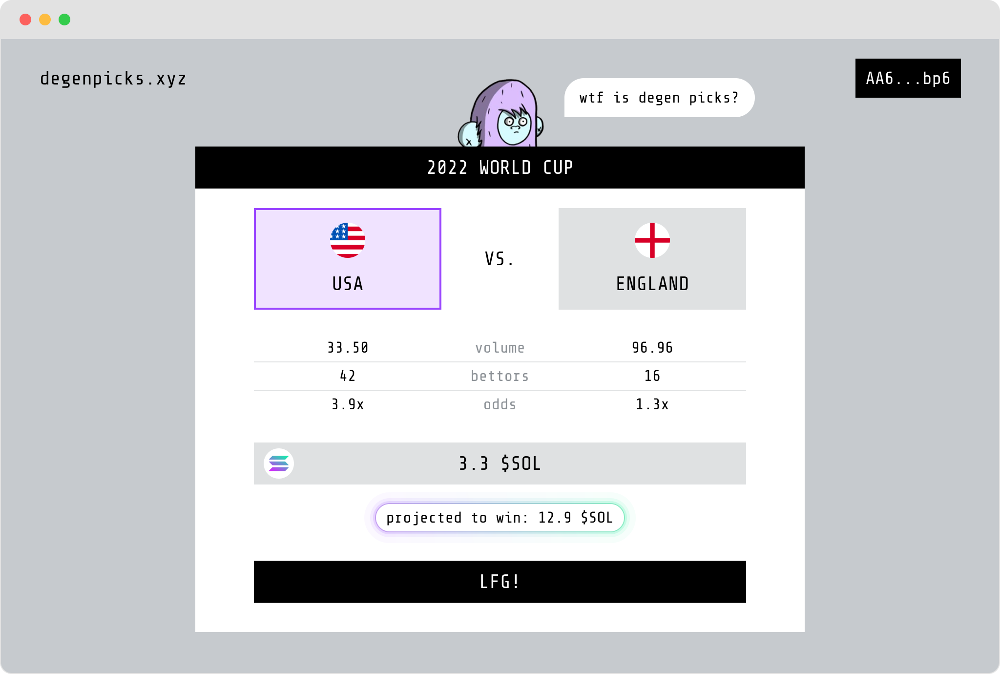 UI mockup