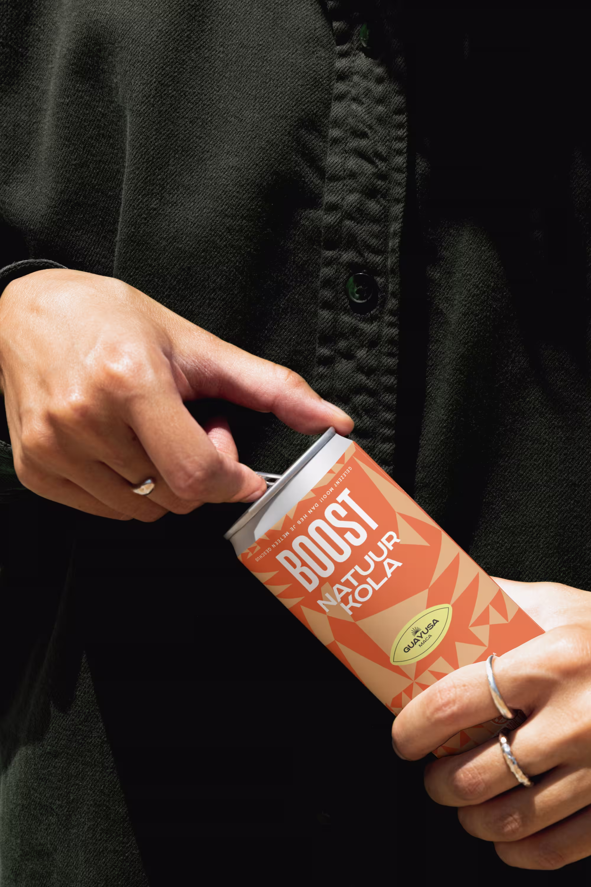 Blik van een functional drink van De Frisdrankfabriek (Boost)